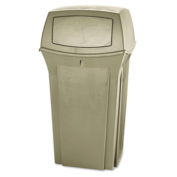 Rubbermaid® Commercial Ranger Fire-safe Container, Square, Structural Foam, 35 Gal, Beige freeshipping - TVN Wholesale